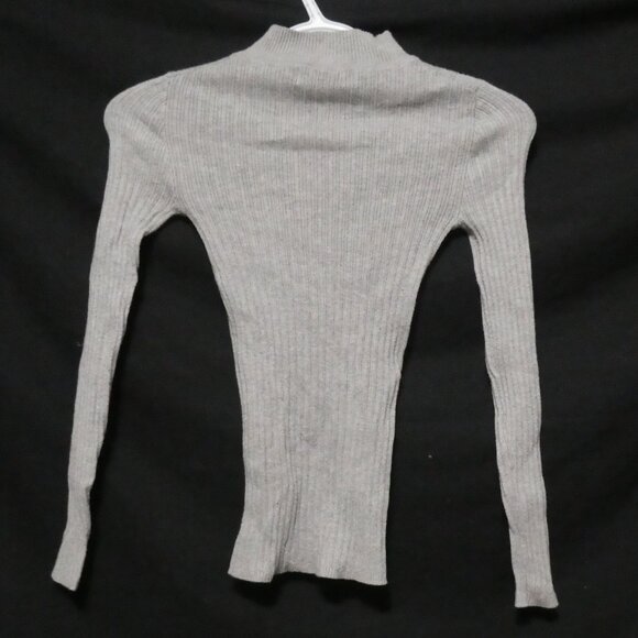 PRIMARK | size 4 | Grey Mock Neck Long Sleeve Knit Sweater - Picture 2 of 15